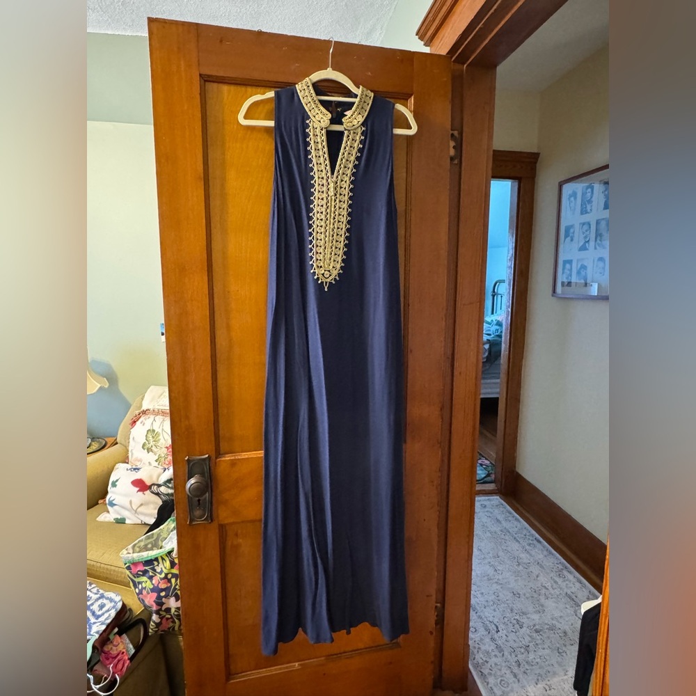 Lilly Pulitizer Classic Navy Maxi - bust pit to pit and length shown in images